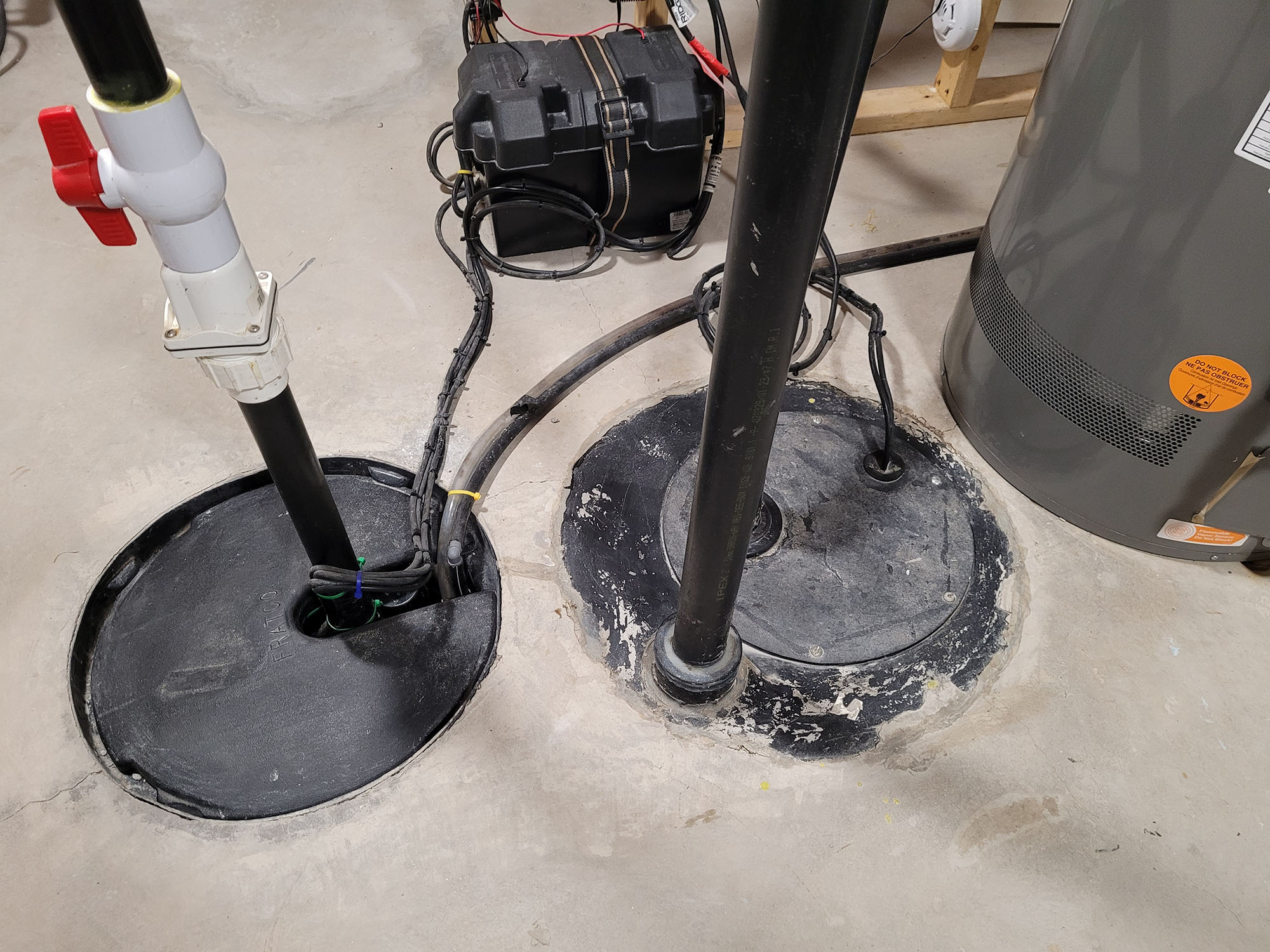 sump pump install