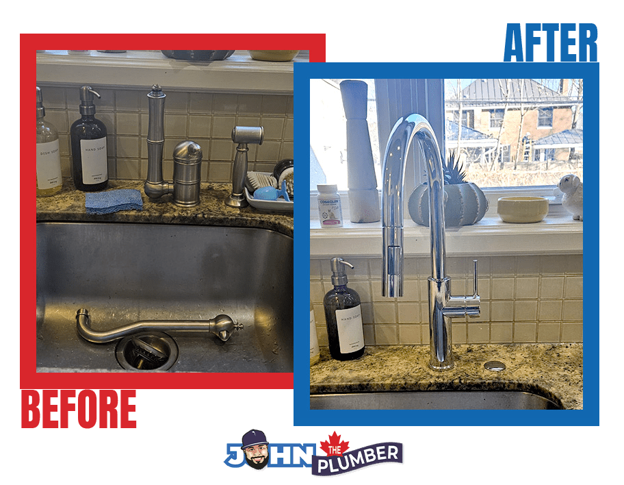 Kitchen faucet installation in Ottawa