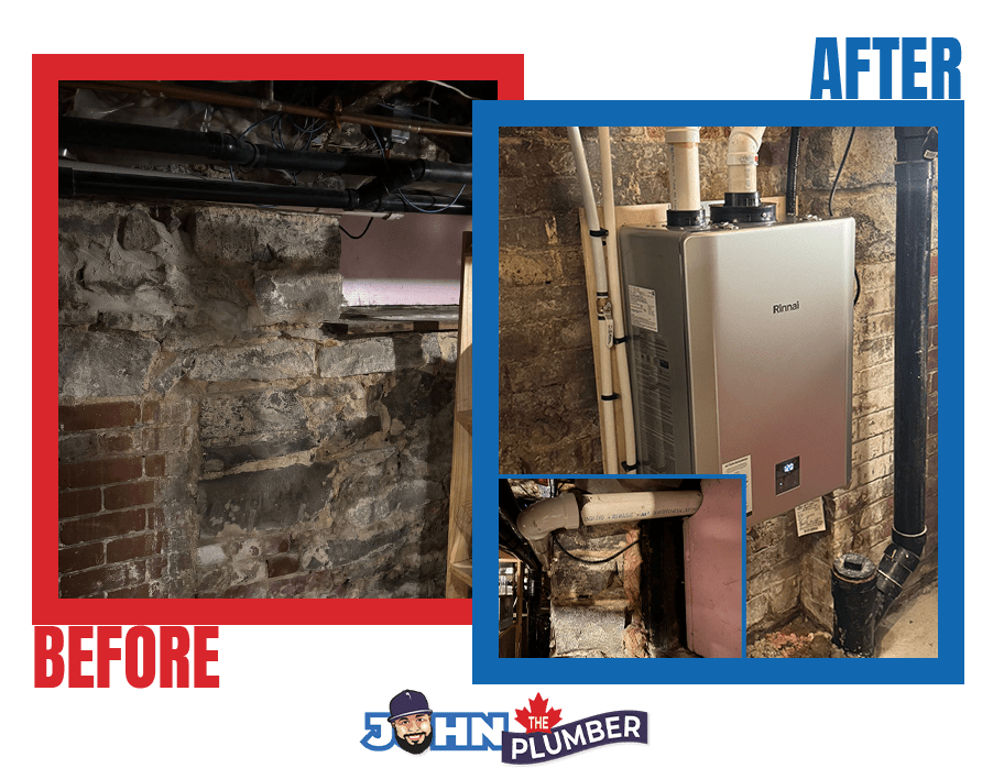 Tankless water heater installation in Ottawa West