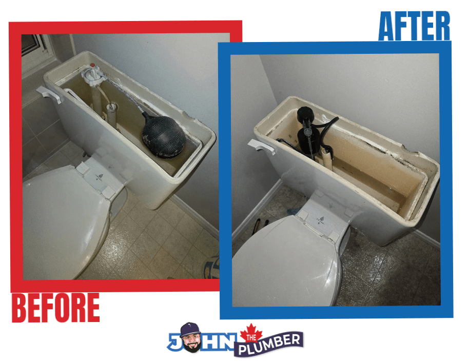 Toilet fill valve replacement completed in Millcroft, Burlington