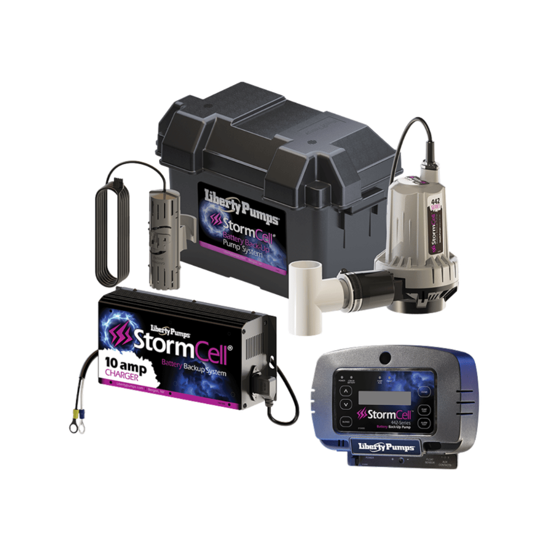 Battery backup sump pump system