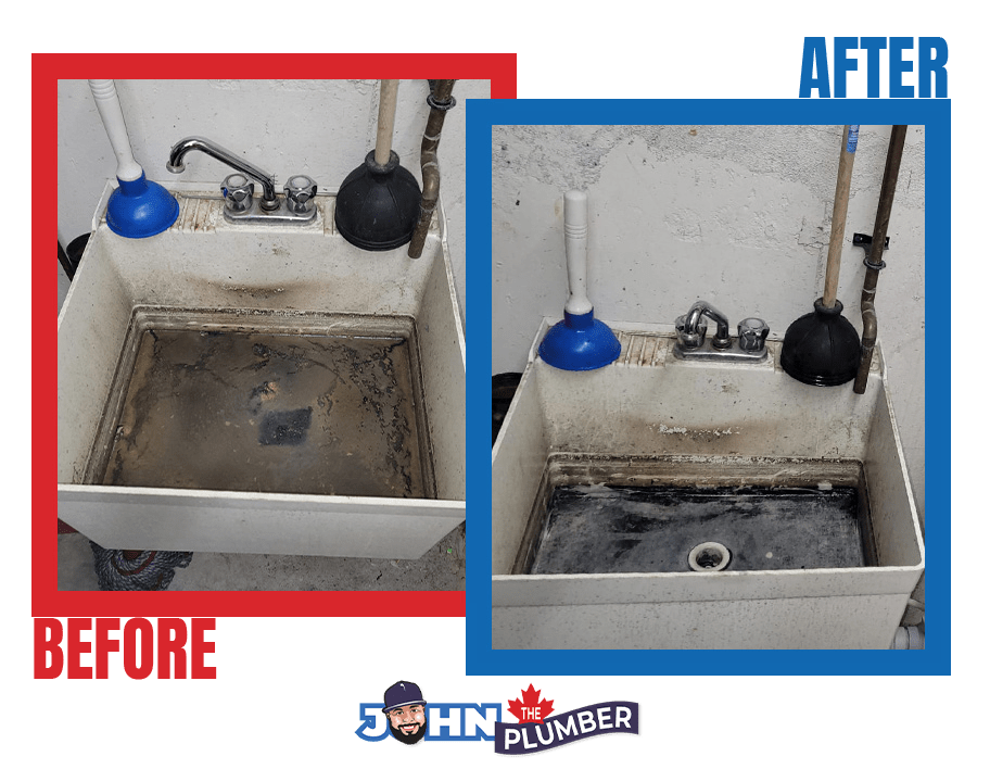 Clogged laundry sink drain cleaning in York