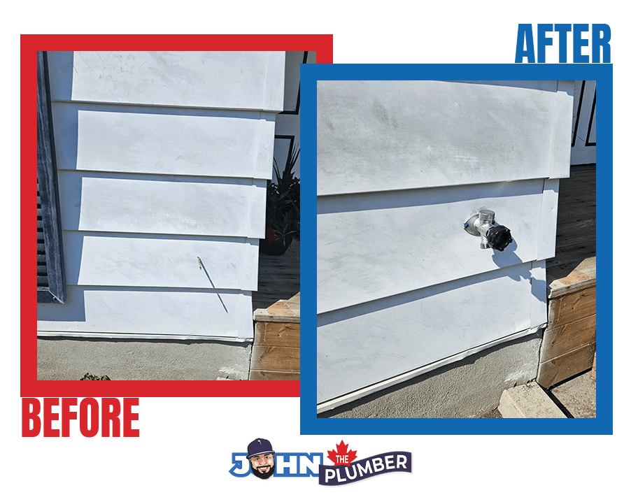 Brand new outdoor faucet installation in Ottawa
