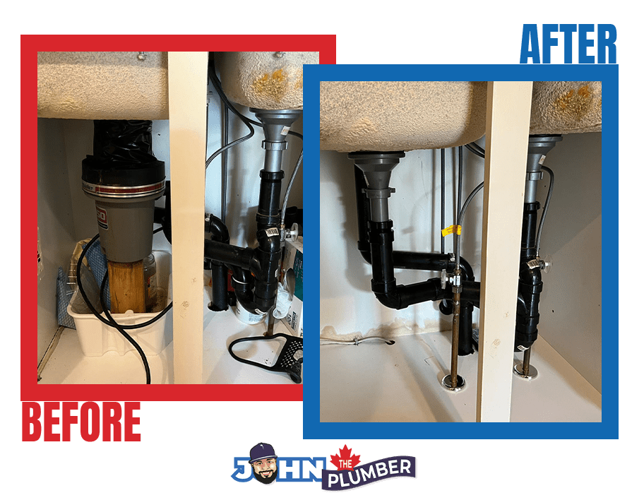 Kitchen repiping work completed by John The Plumber in Ottawa