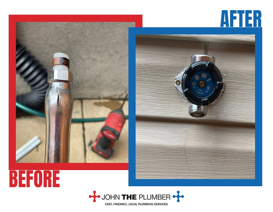 frozen pipe repair bells corners