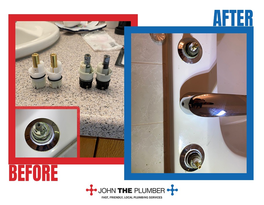 Faucet repair cartridge replacement