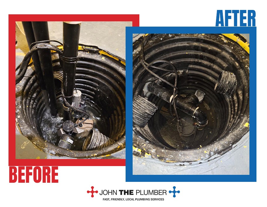 before and after Why Plumbers Love Liberty Sump Pumps