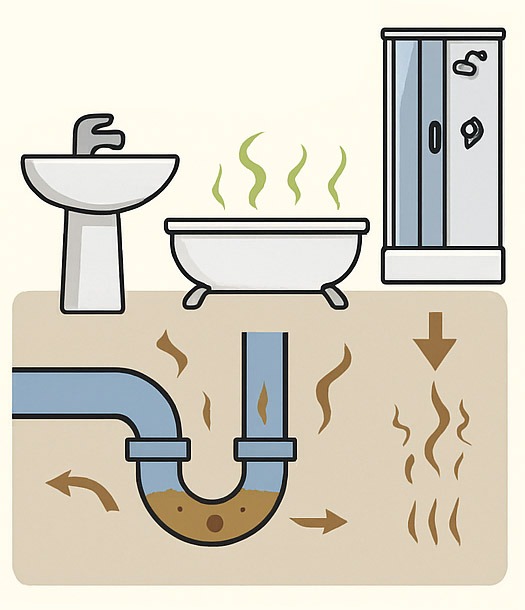 Dry or Faulty P-Trap