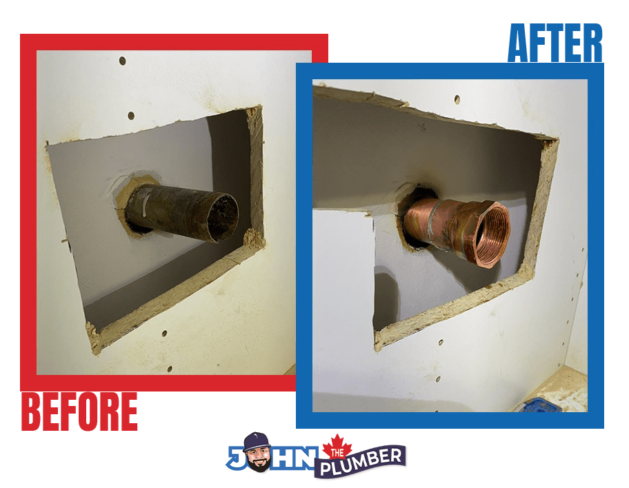 Copper supply line union added by John The Plumber