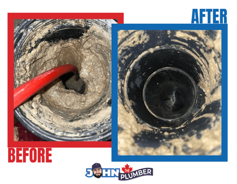 Before and After North York Drain Camera Inspection Services