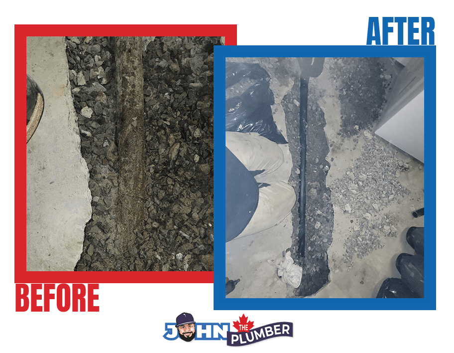 emergency floor drain pipe replacement