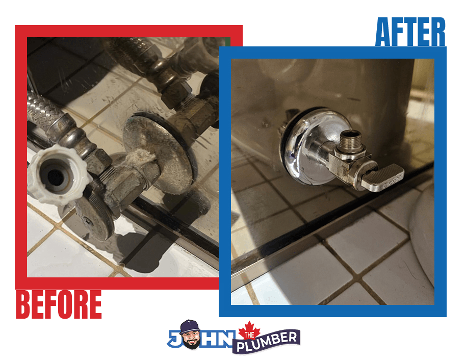 before and after shut off valve replacement ottawa
