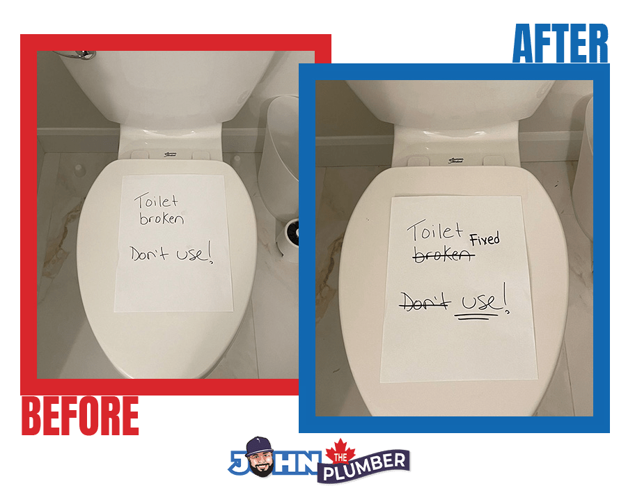 before and after Toilet Repair Downtown Toronto