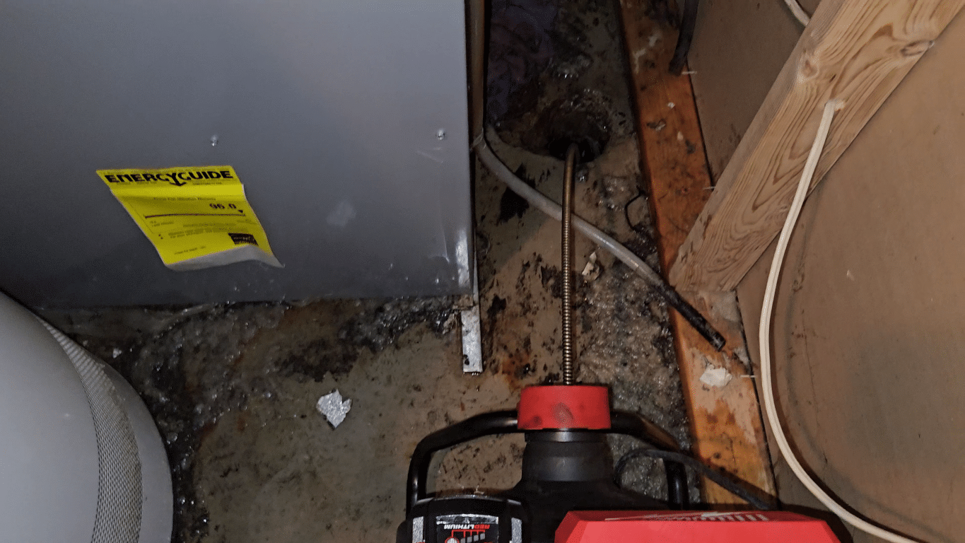 Clogged floor drain service in Hamilton