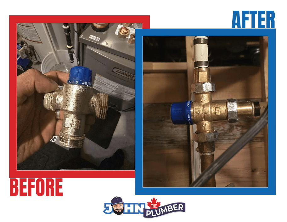 Mixing valve replacement completed by a plumber in Bathurst Manor, North York