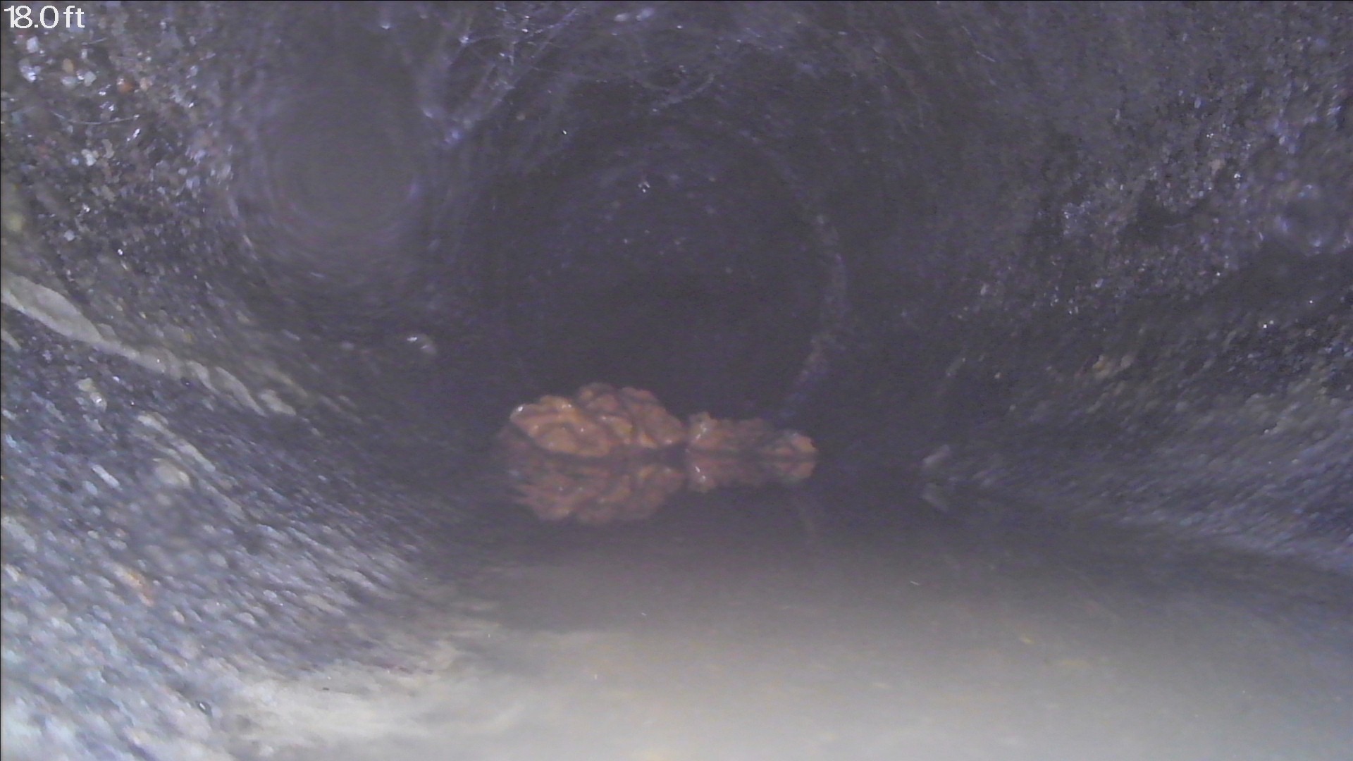 Drain camera inspection showing the inside of a pipe in Kingston