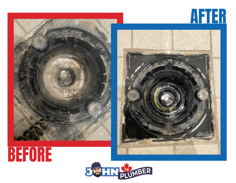 Basement floor drain cleaning in Hamilton