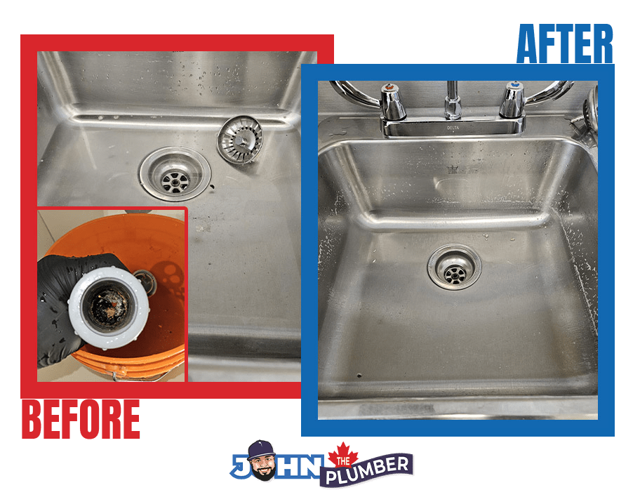 Kitchen sink drain cleaning service in Hamilton