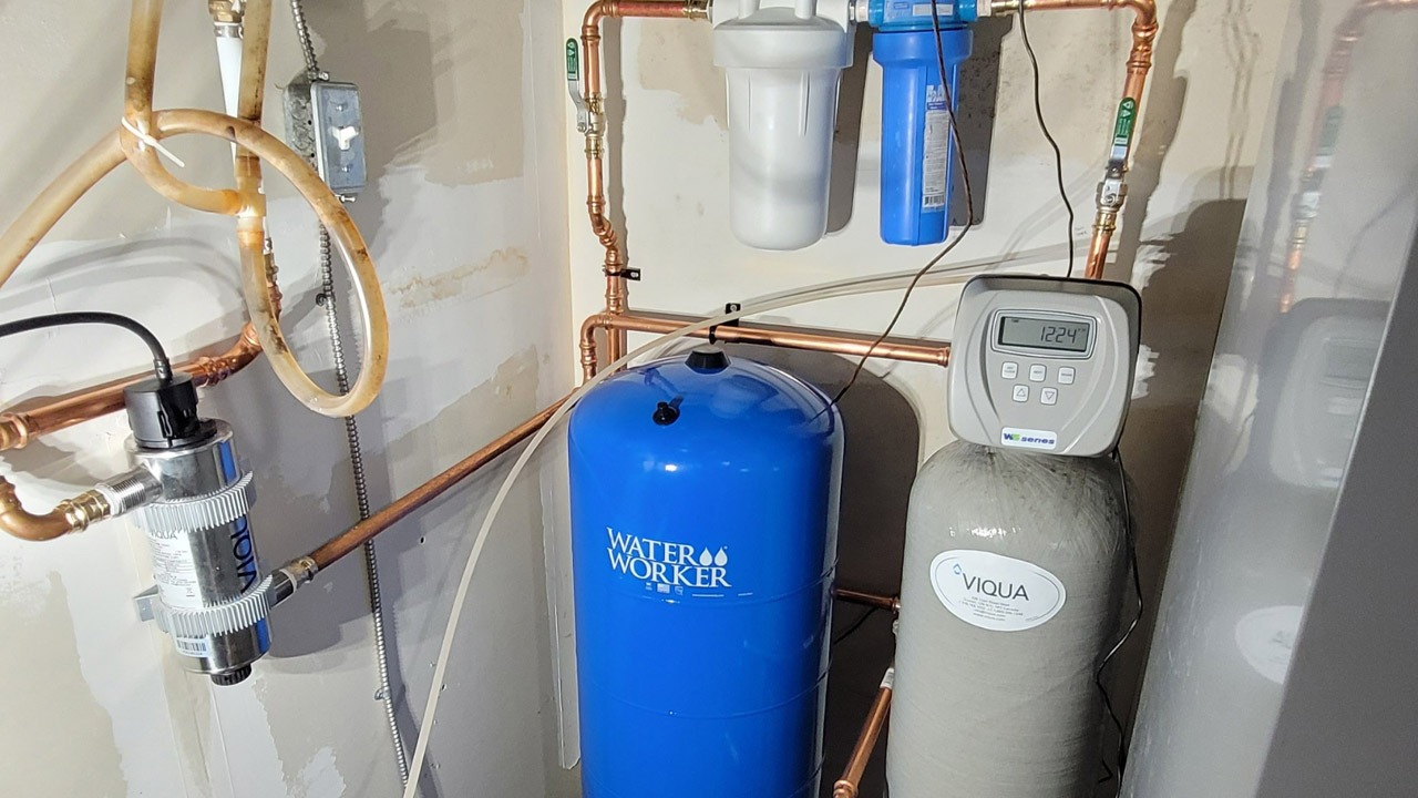 Residential water softener installation completed by John the Plumber