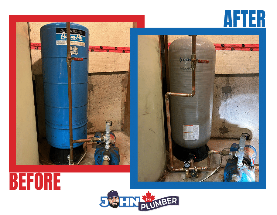 John The Plumber pressure tank service work