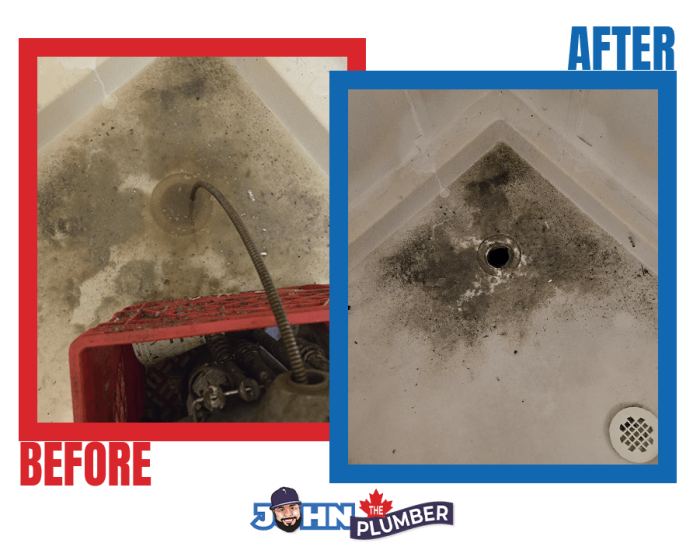 clogged shower waterloo